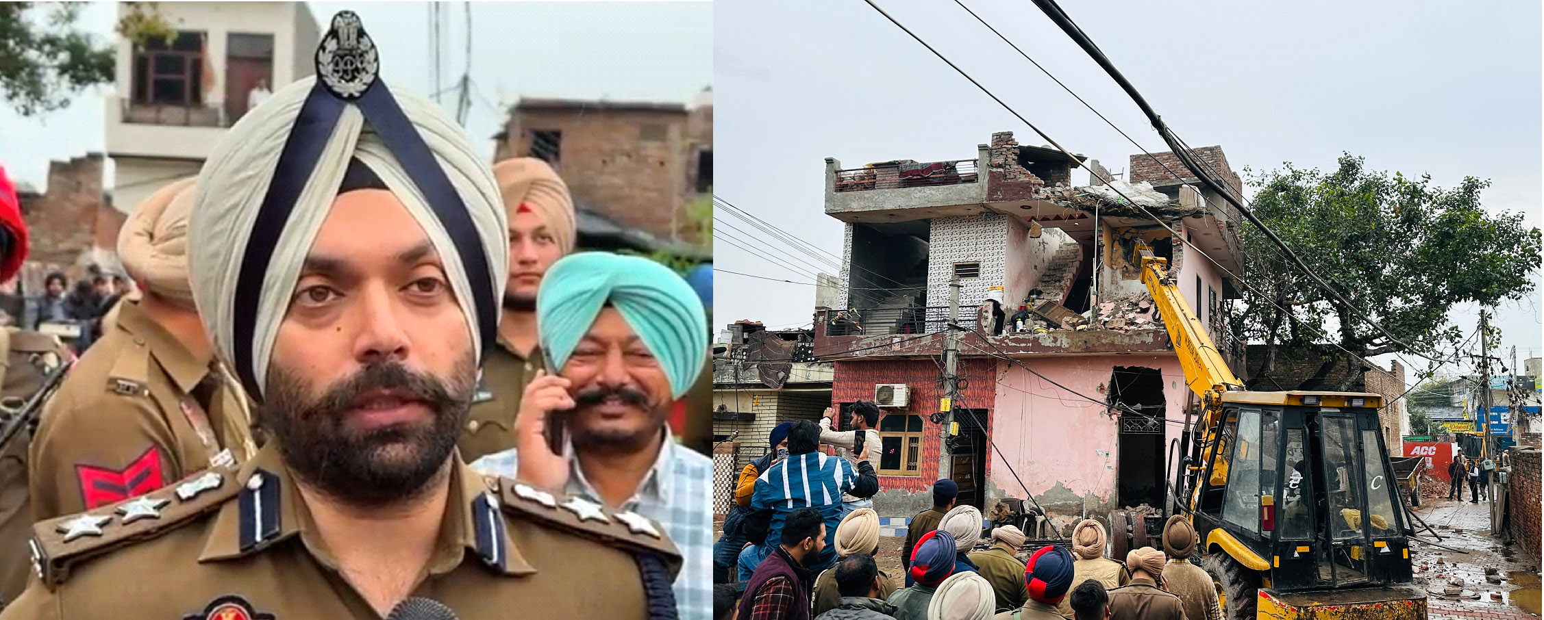 पटियाला पुलिस ने महिला नशा तस्कर के बनाए मकान पर बुलडोजर चलाया